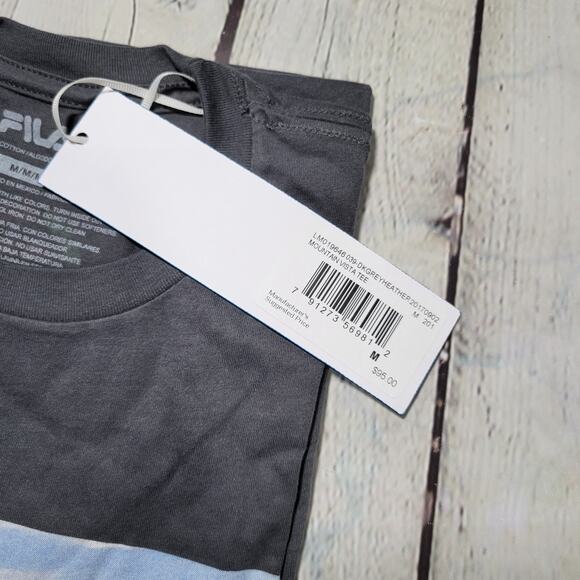 Fila Mountain Vista Tee Dark Grey Heather M NWT - Picture 9 of 11